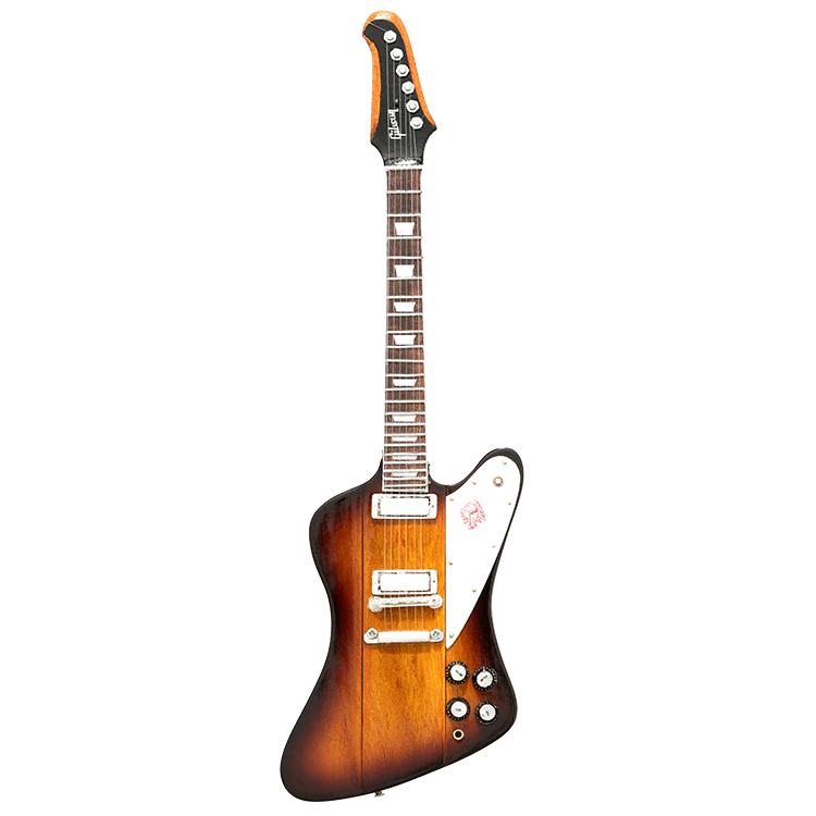 Gibson AXE HEAVEN® Firebird V Vintage Sunburst 1:4 Scale Mini Guitar Model - Image 4
