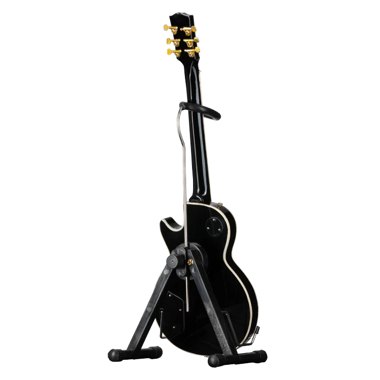 Gibson AXE HEAVEN® Les Paul Custom Ebony 1:4 Scale Mini Guitar Model - Image 3