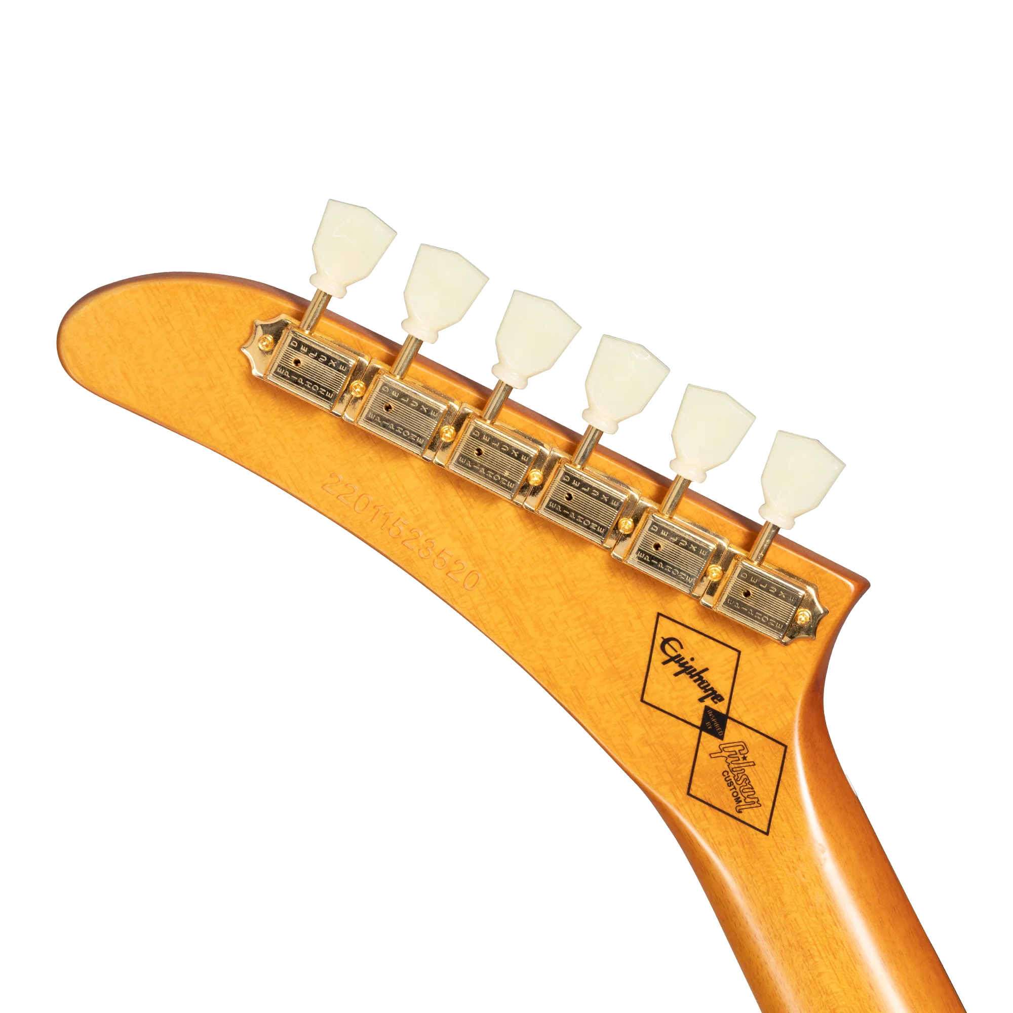 Epiphone IGC 1958 Korina Explorer (White Pickguard), Aged Natural - Image 6