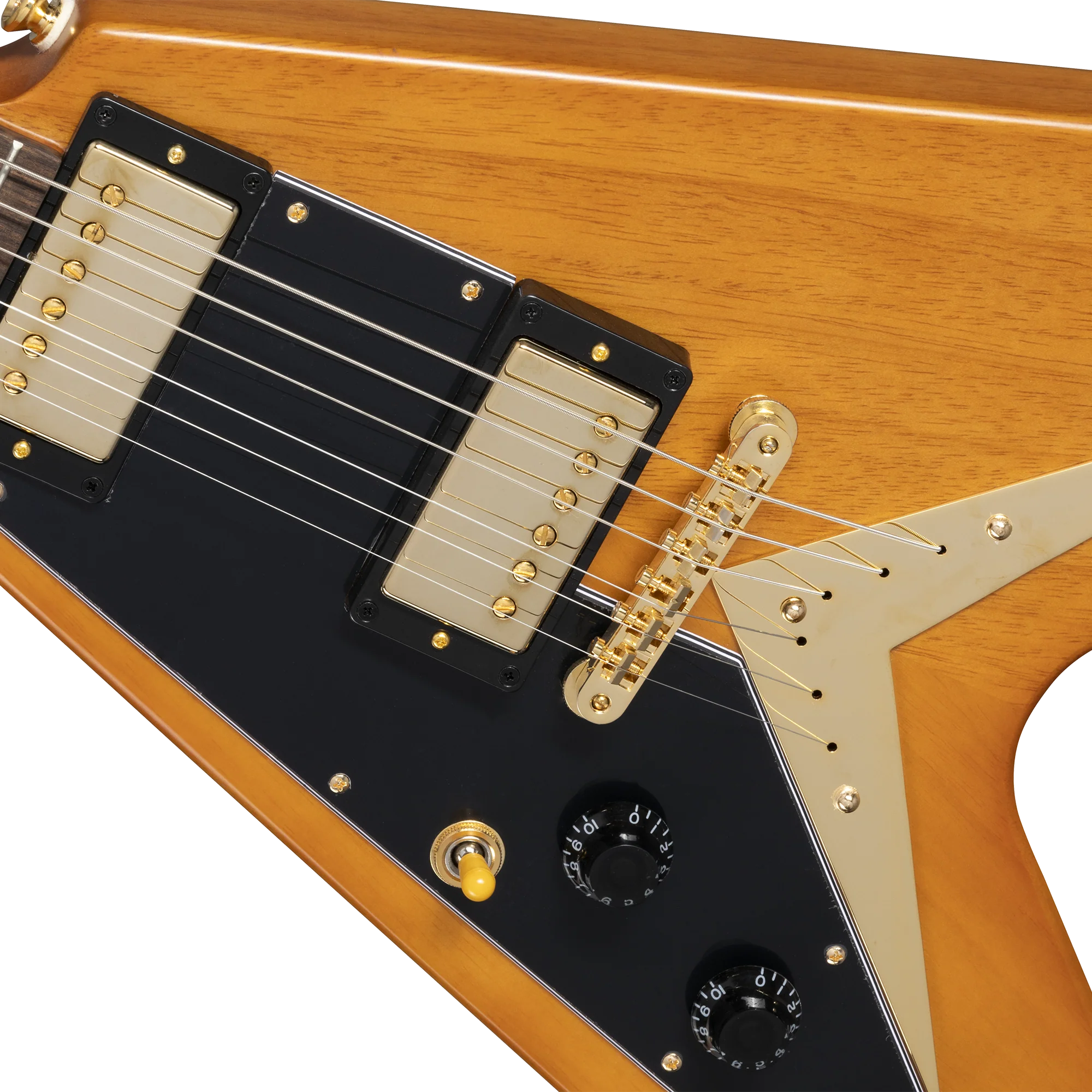 Epiphone IGC 1958 Korina Flying V, Left-Handed, Aged Natural, Exclusive - Image 7