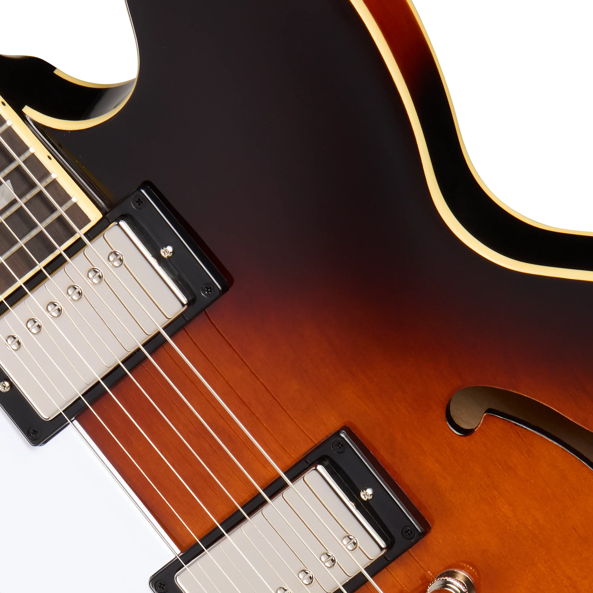 Epiphone Bonehead Riviera, Left-Handed, Dark Tobacco Sunburst - Image 7