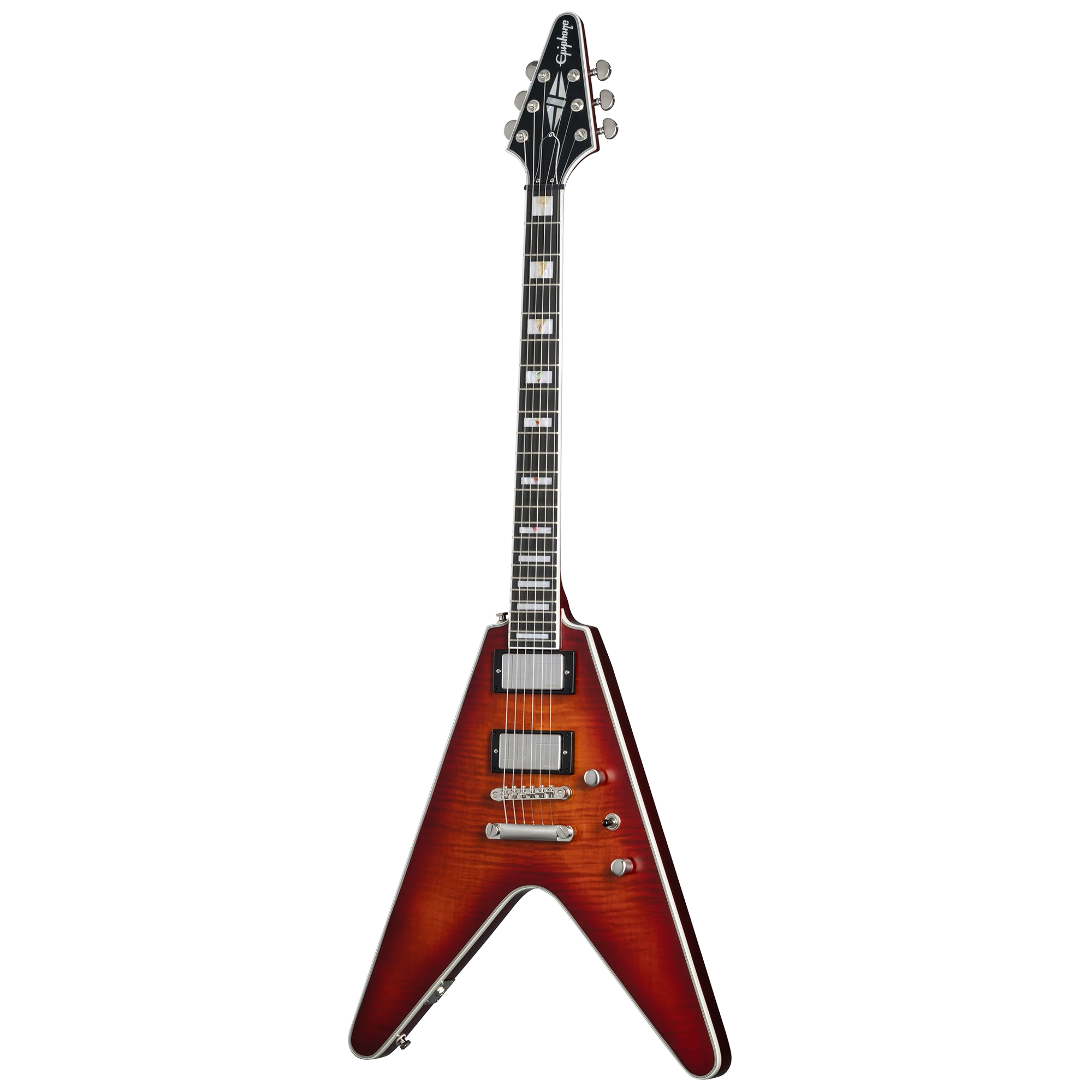 Epiphone Flying V Prophecy, Aged Bengal Tiger Burst - Image 3