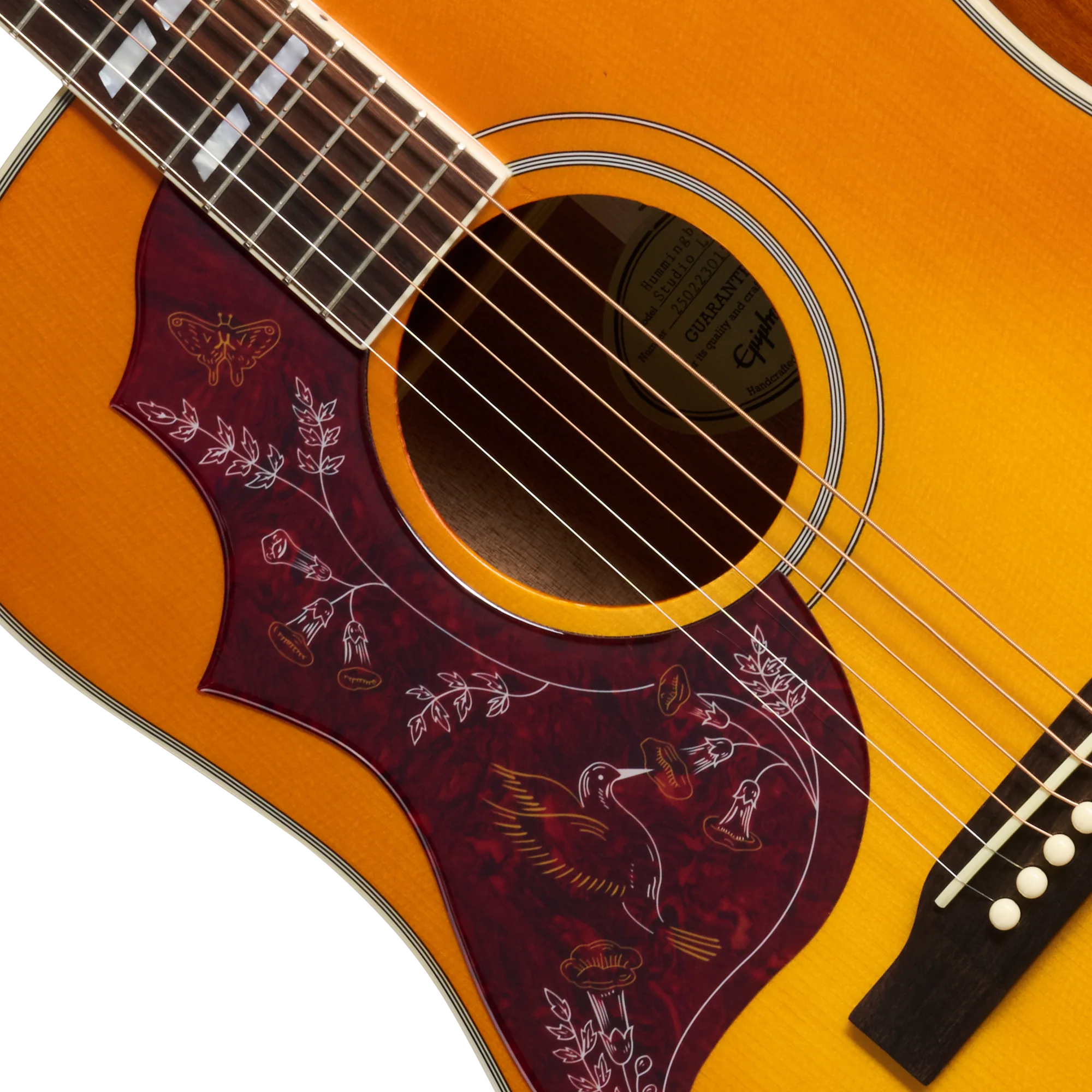 Epiphone Hummingbird Studio, Left-Handed, Heritage Cherry Sunburst - Image 7
