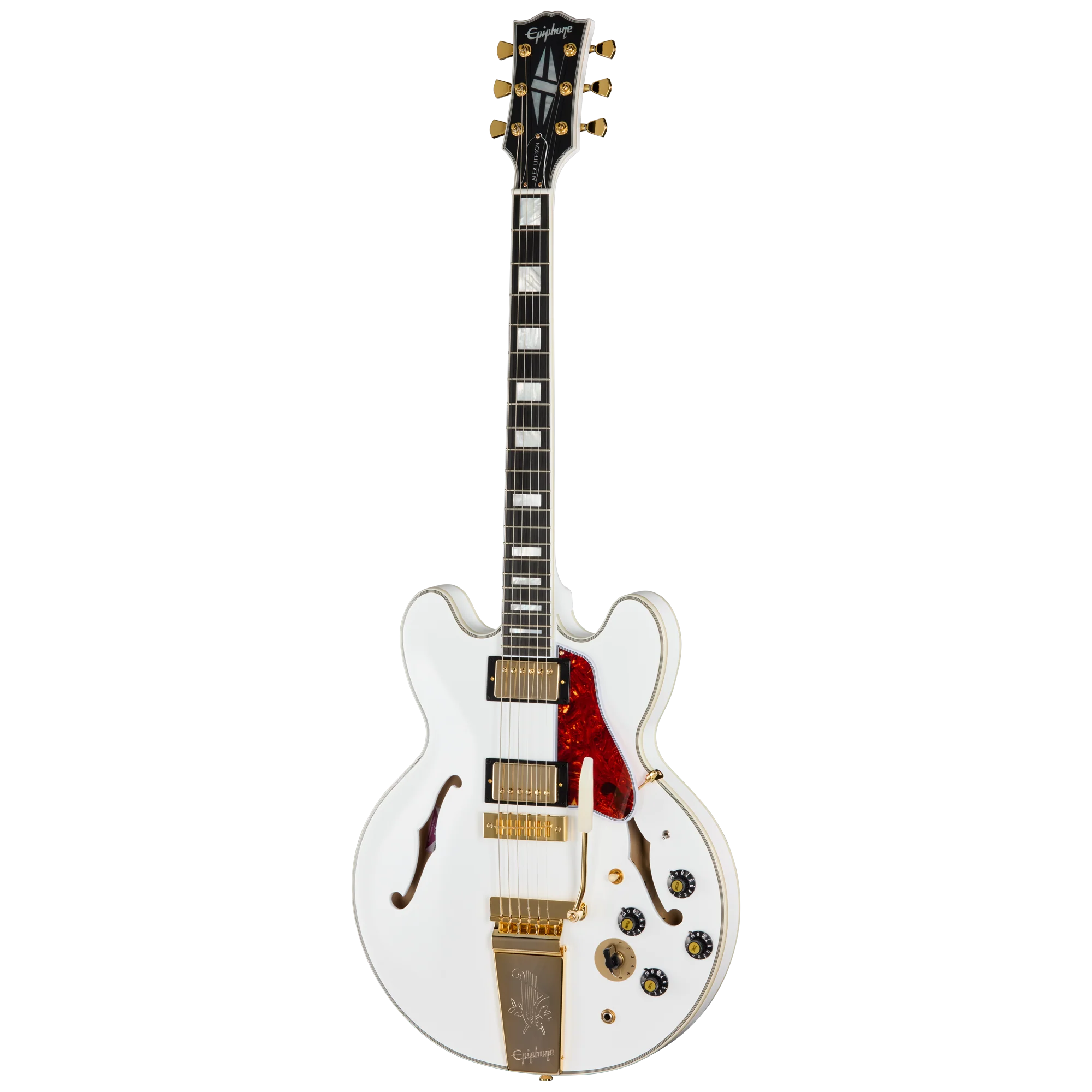 Epiphone IGC Alex Lifeson 1976 ES-355 Reissue, Alpine White - Image 3