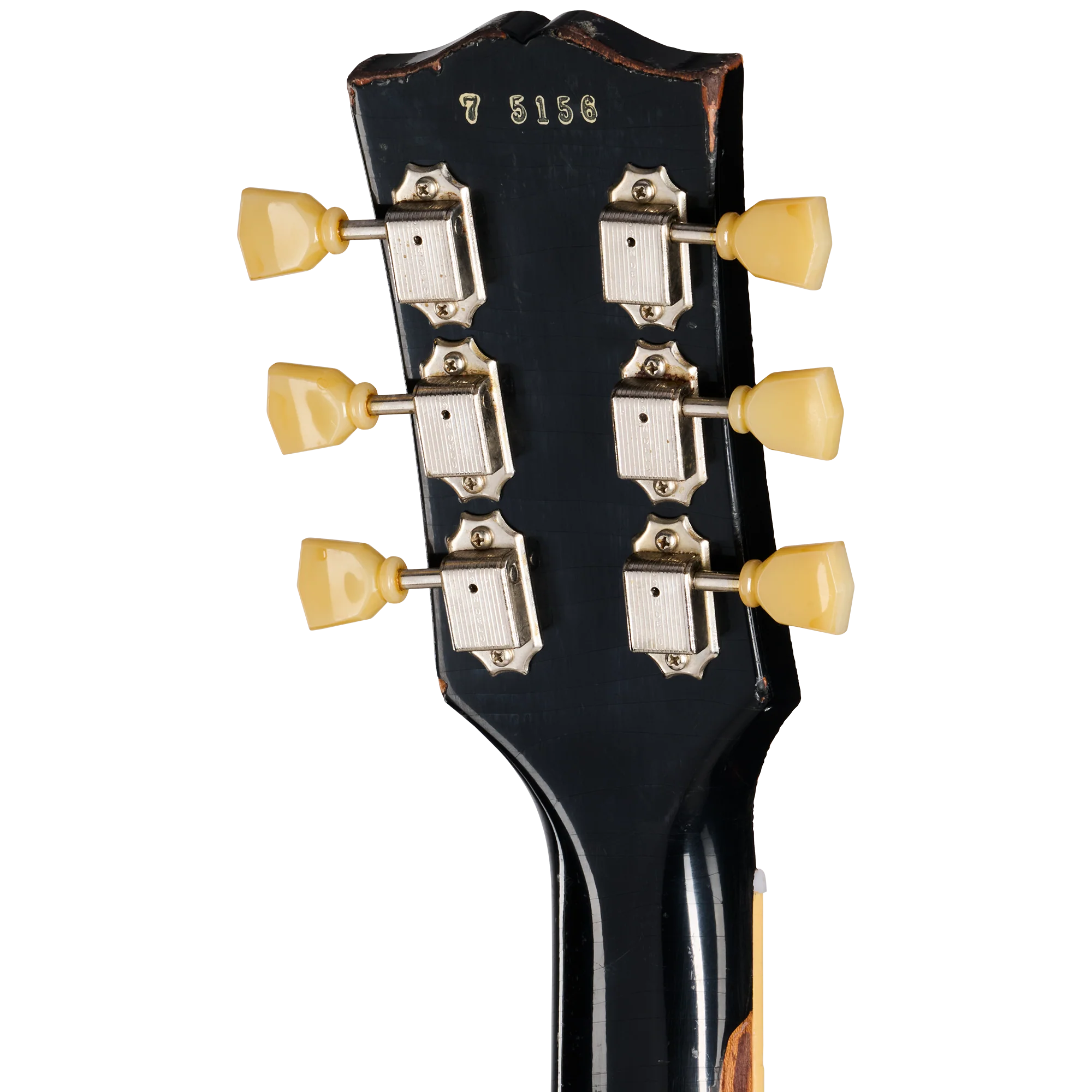 Gibson Custom 1957 Les Paul Standard Reissue, Ultra Heavy Aged, Ebony Over Goldtop - Image 6