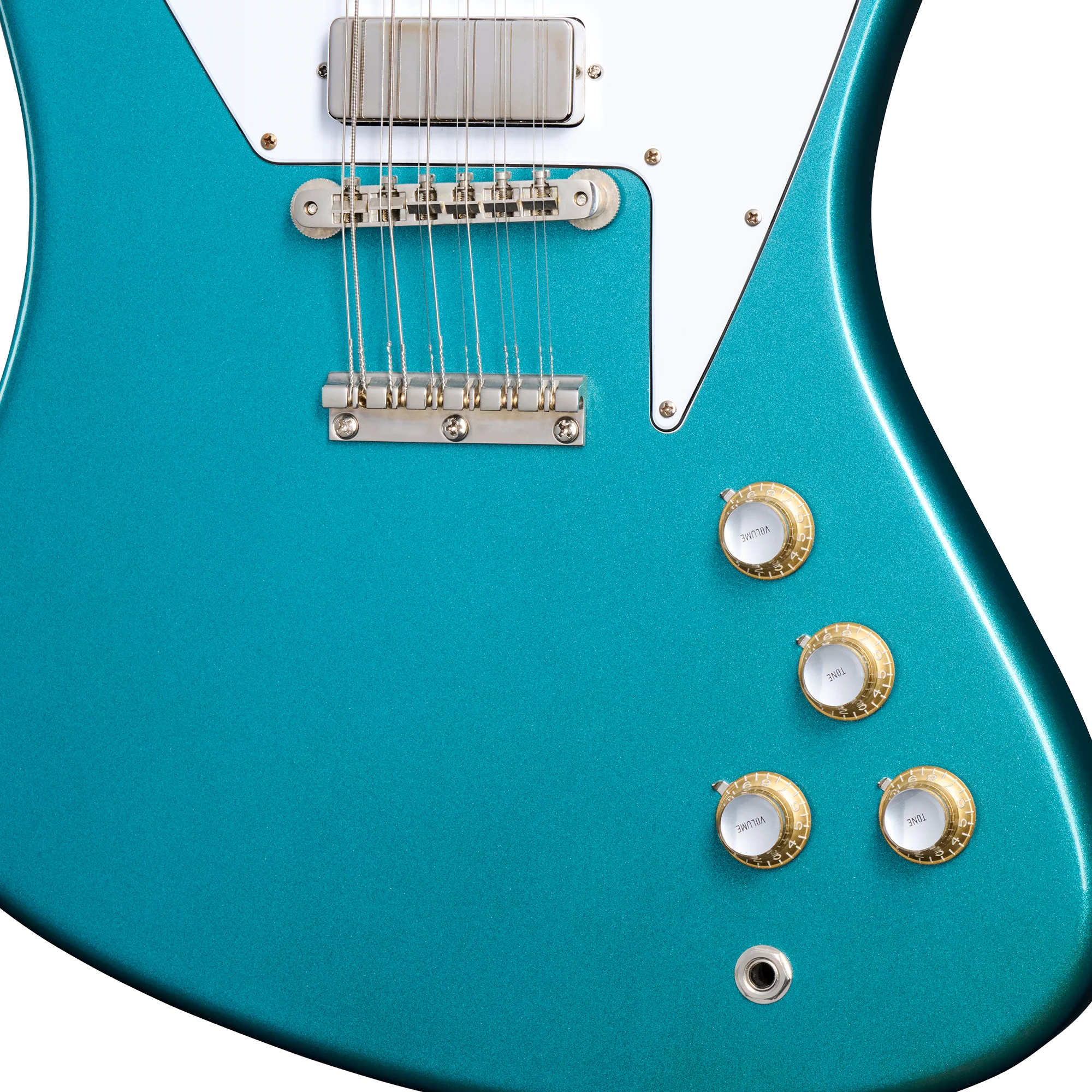Gibson Custom 1965 Non-Reverse Firebird V 12-String Reissue, Aqua Mist VOS - Image 8
