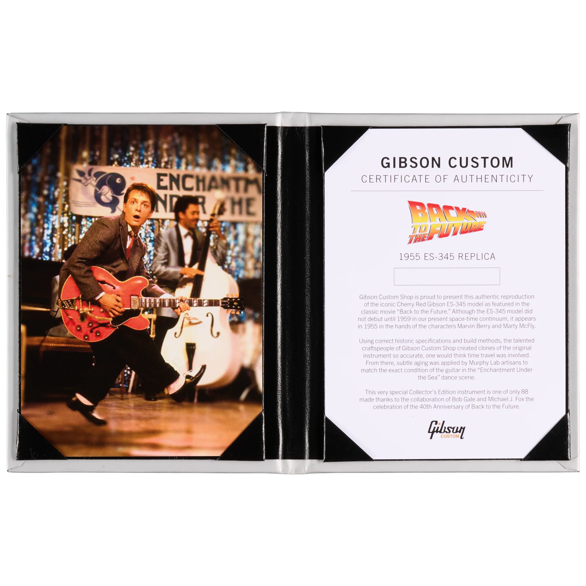 Gibson Custom Back to the Future "1955" ES-345 Collector's Edition, Light Aged, Cherry Red - Image 17