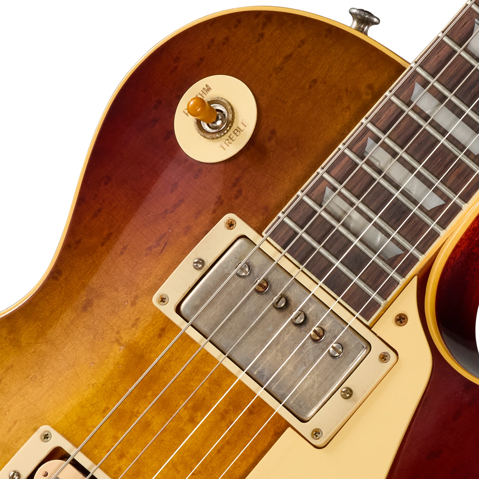 Gibson Custom LE 1959 Les Paul Standard Reissue with Birdseye Maple Top, Light Aged, Peach Tea Burst - Image 7