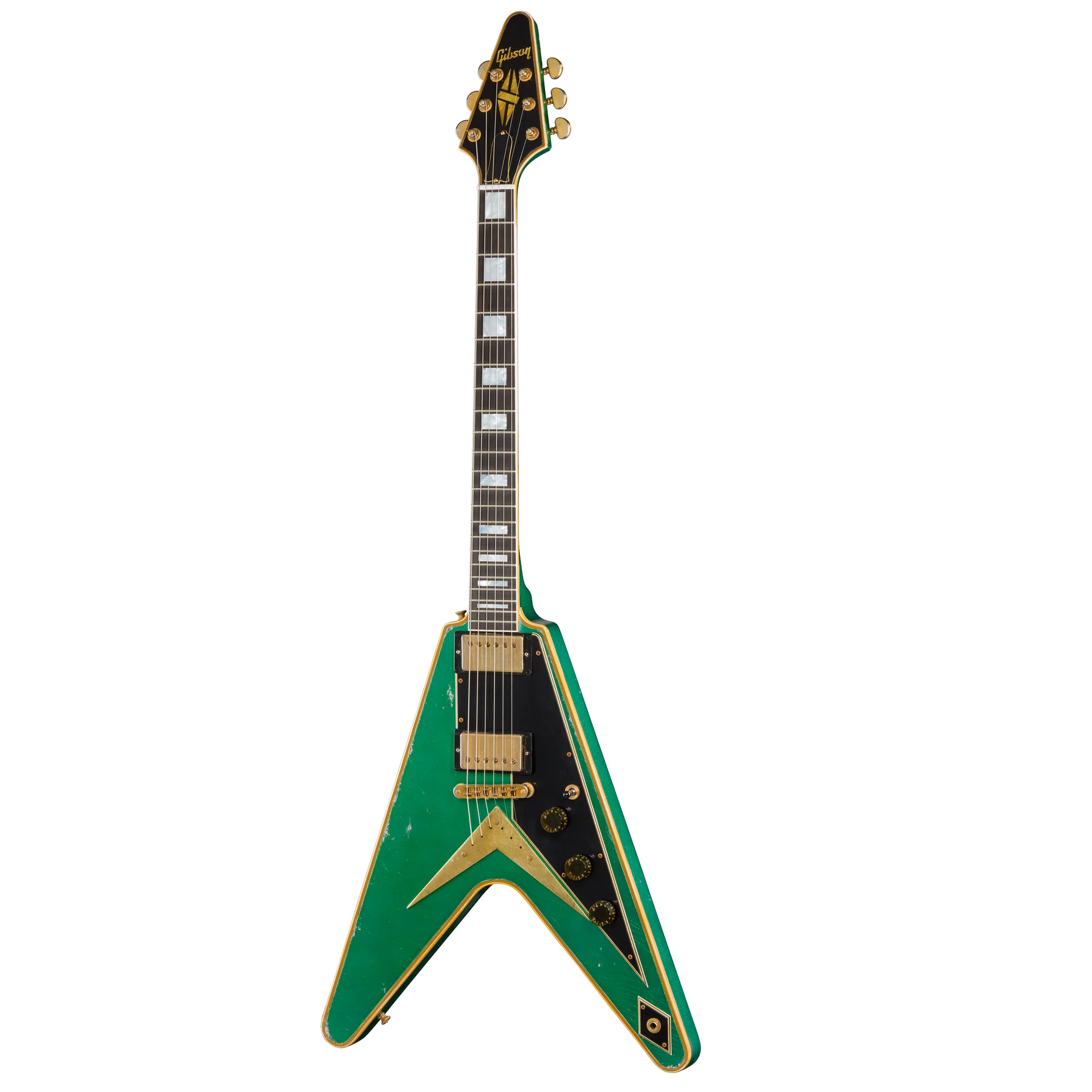 Gibson Custom LE Flying V Custom, Heavy Aged, Teal Sparkle - Image 3