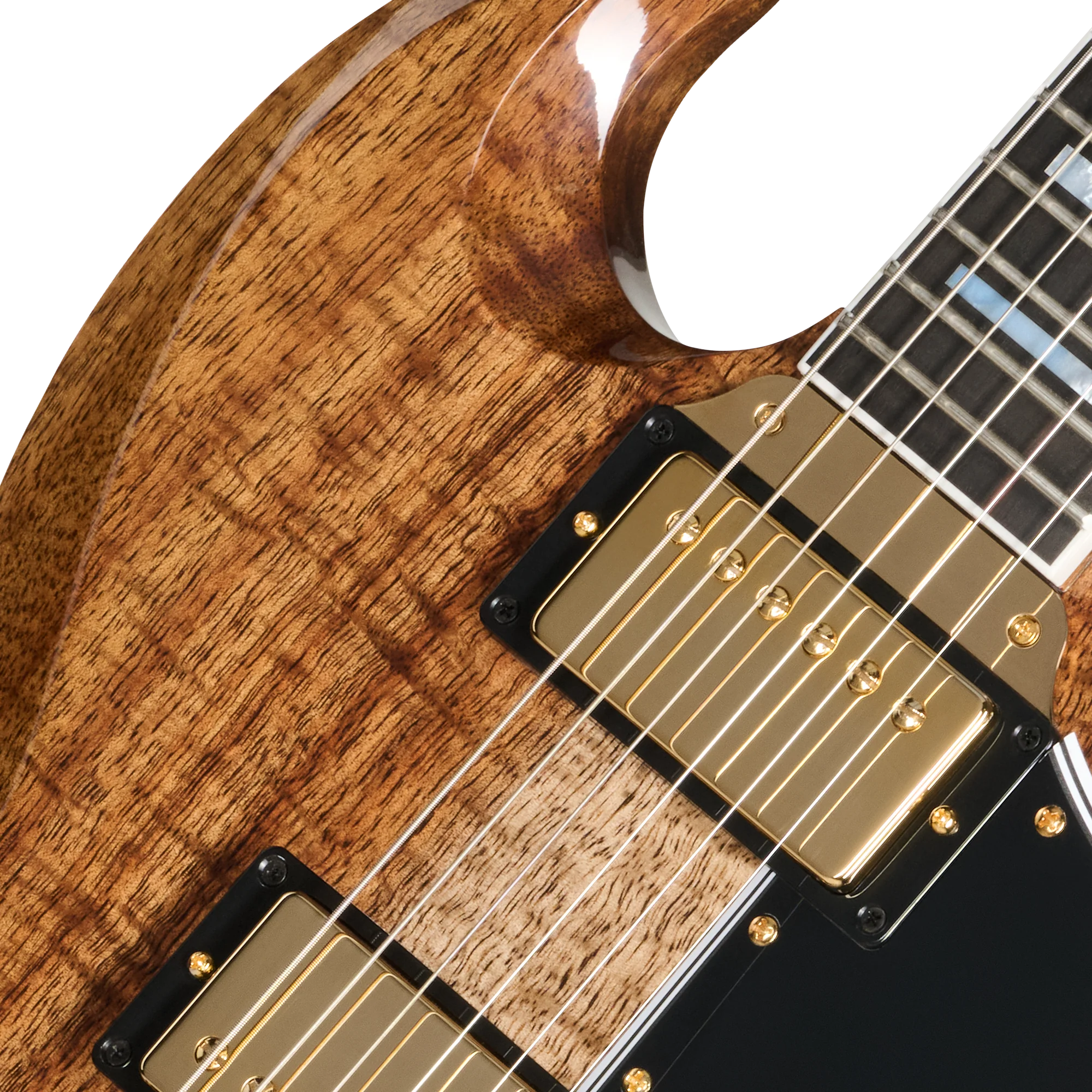 Gibson Custom LE SG Custom with Koa Top, Gloss, Walnut - Image 7