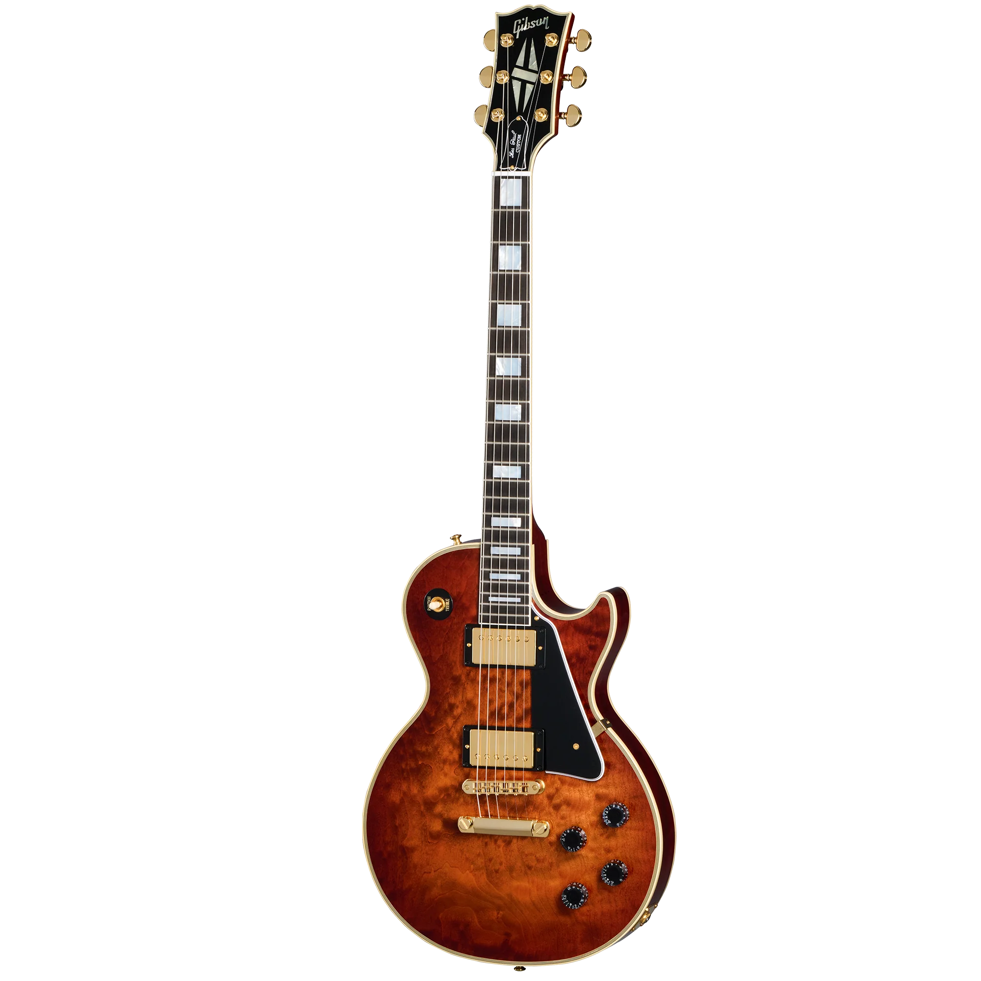 Gibson Custom Les Paul Custom 1-Piece 5A Quilt Maple Top, Orange Twilight Fade, Exclusive - Image 3