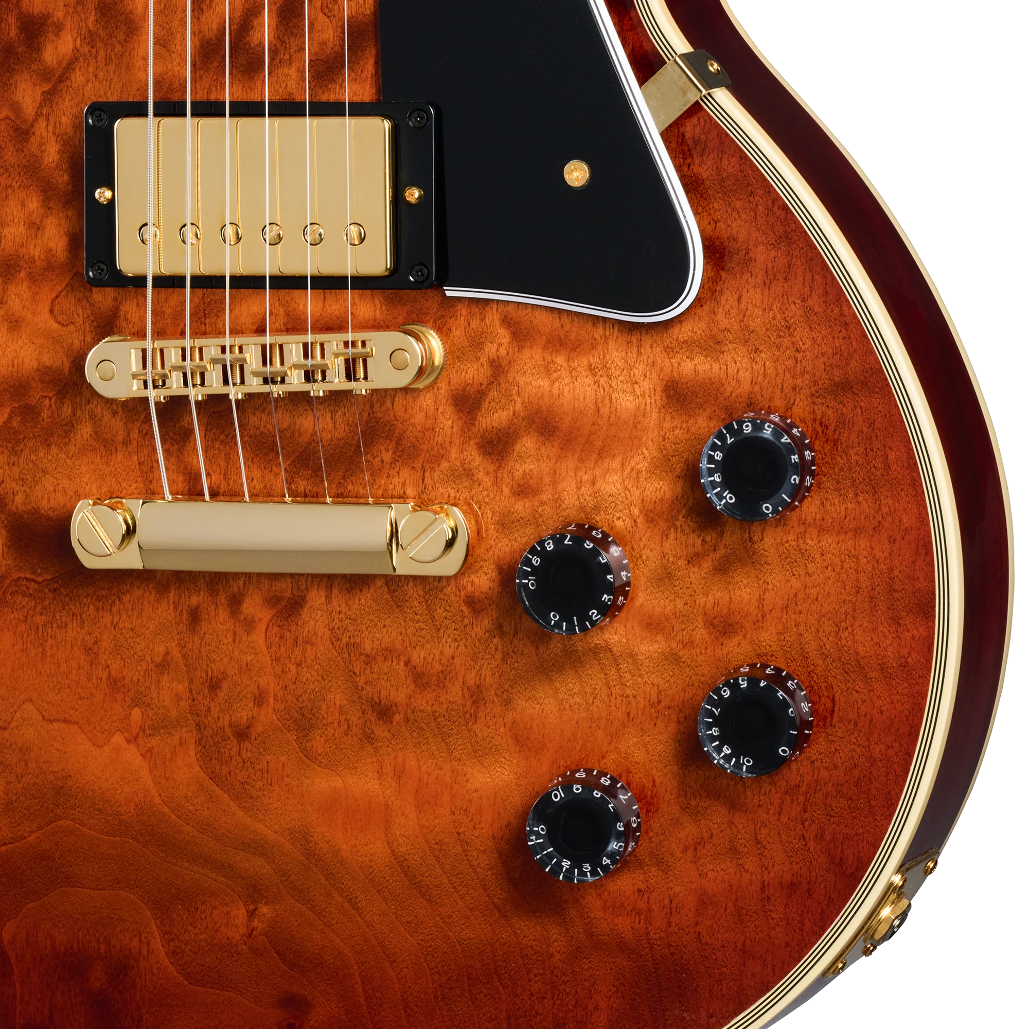 Gibson Custom Les Paul Custom 1-Piece 5A Quilt Maple Top, Orange Twilight Fade, Exclusive - Image 8