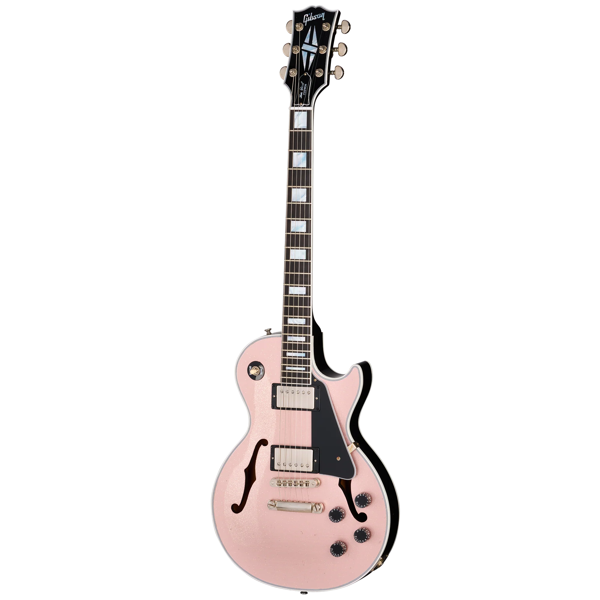 Gibson Custom Les Paul Custom with F-Holes, Light Aged, Champagne Sparkle - Image 2