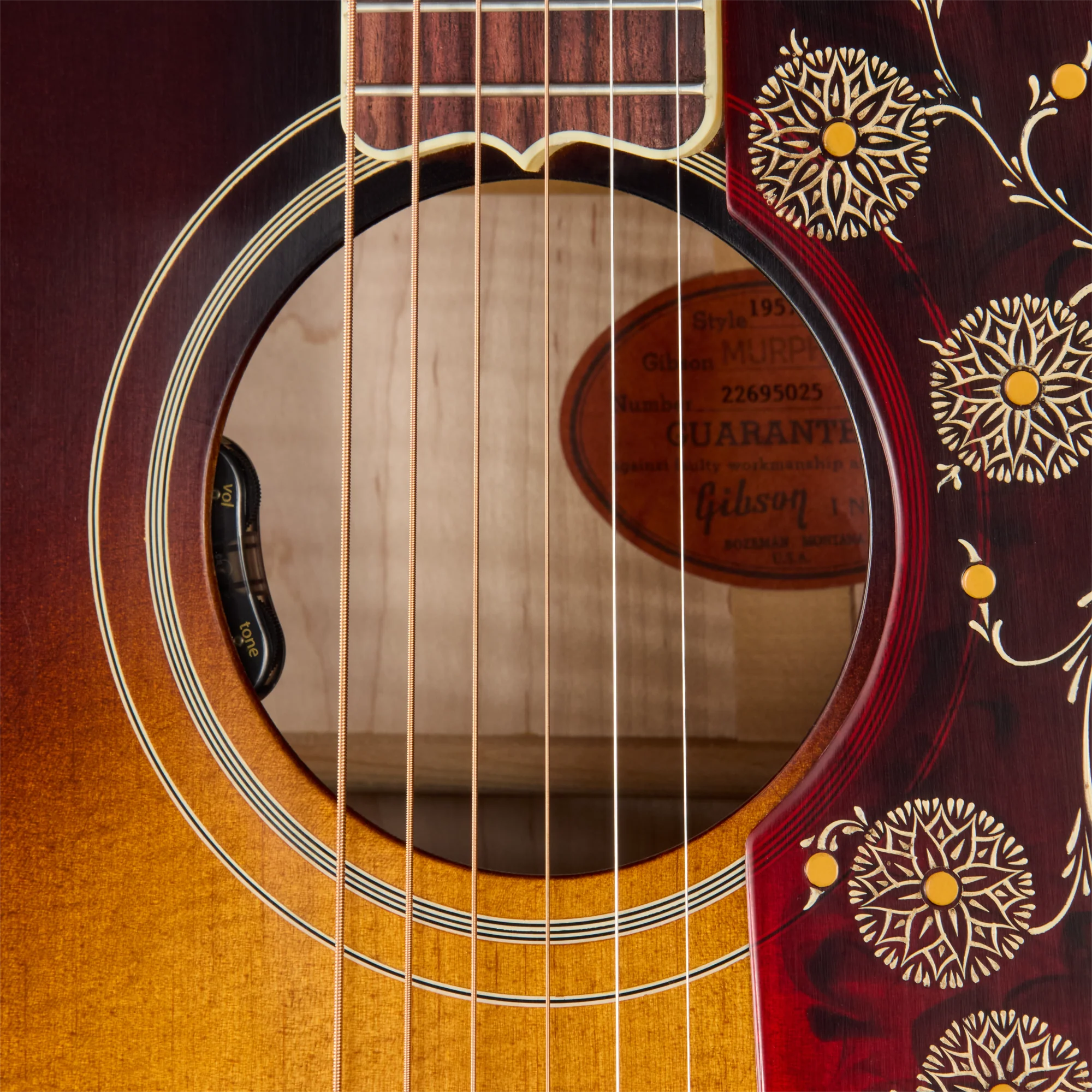 Gibson Custom 1957 SJ-200 Reissue with HiFi, Ultra Light Aged, Vintage Sunburst - Image 9
