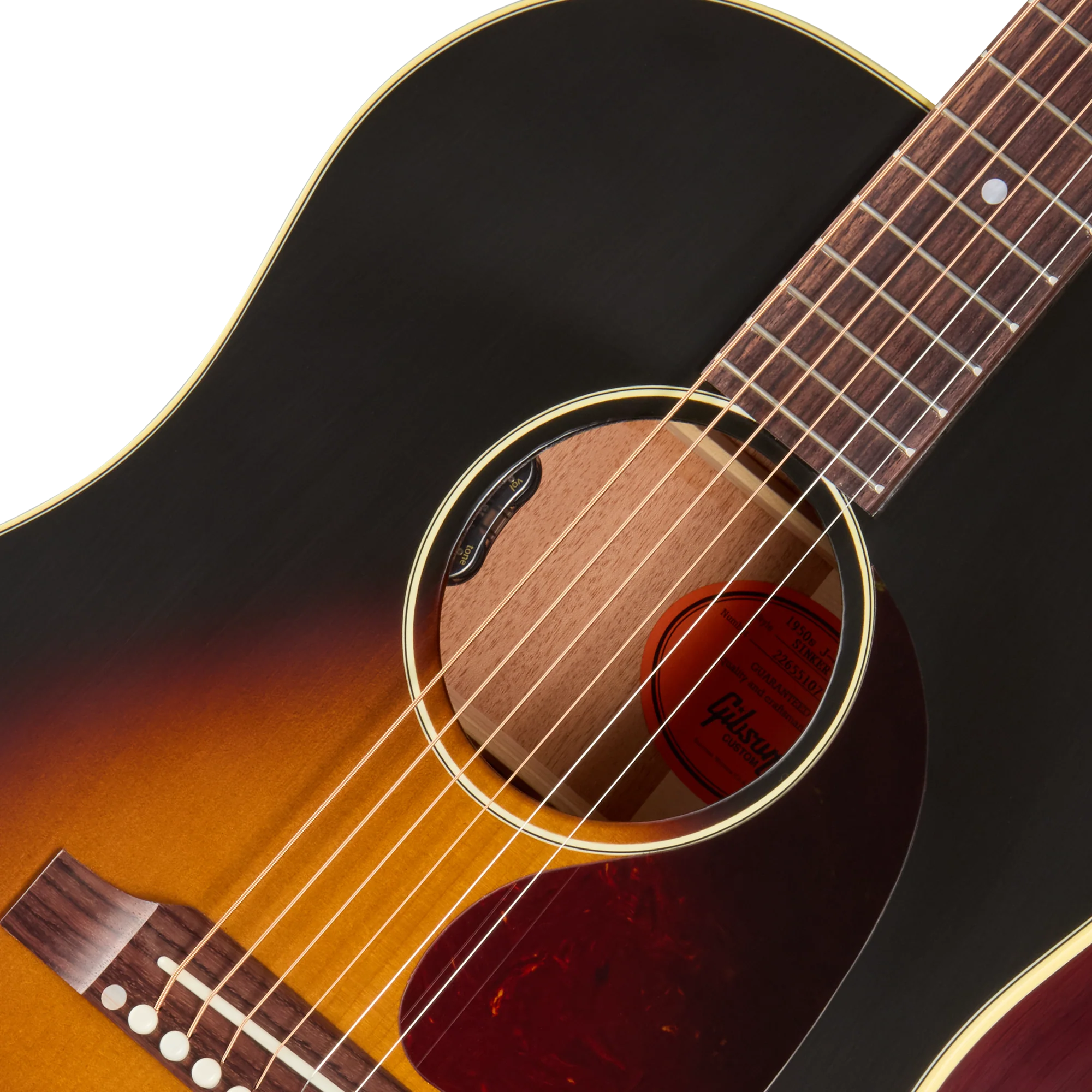 Gibson Custom J-45 50s Sinker Mahogany with HiFi, VOS, Vintage Sunburst - Image 7