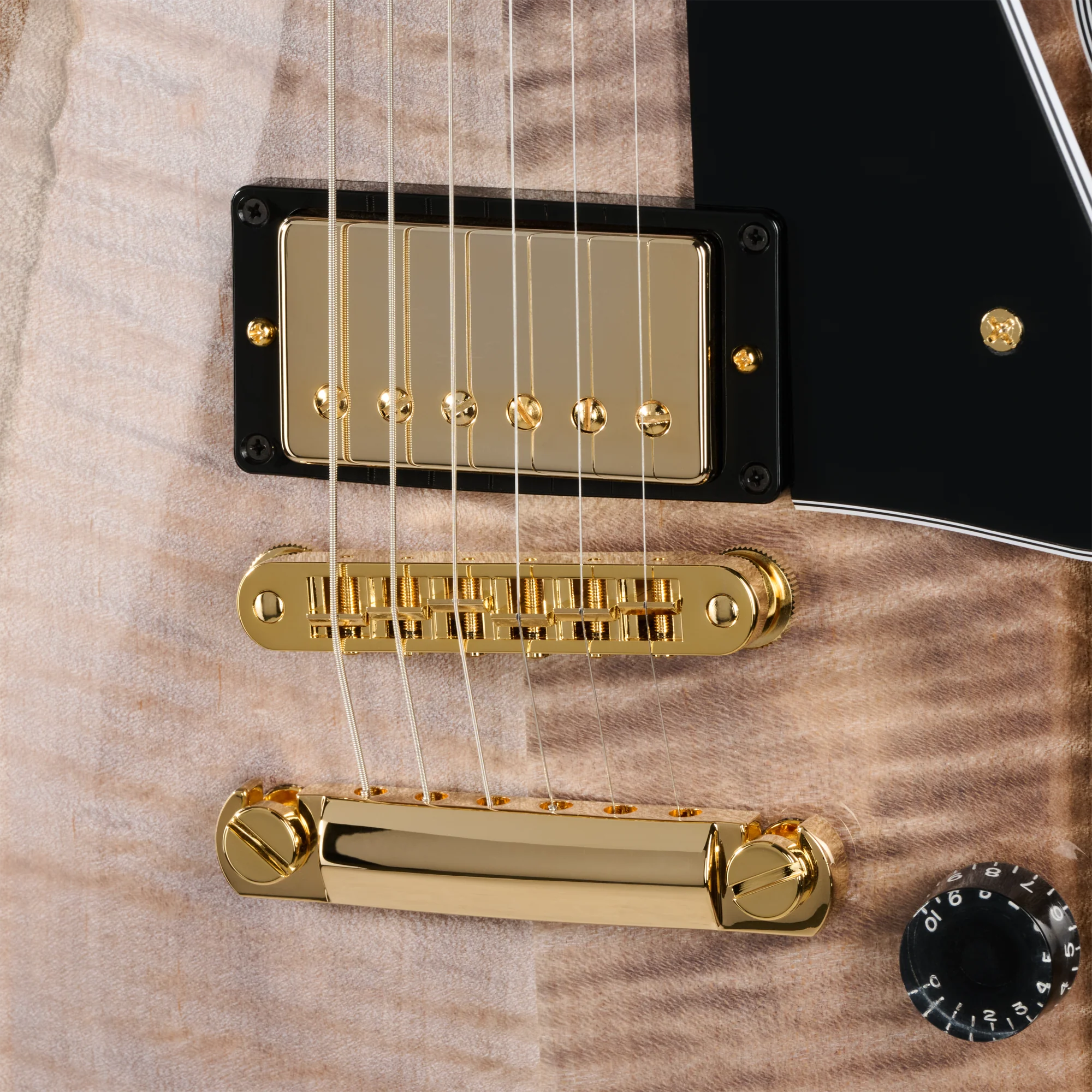 Gibson Custom Les Paul Custom with Figured Maple Heartwood Top, Gloss, Light Charcoal - Image 10