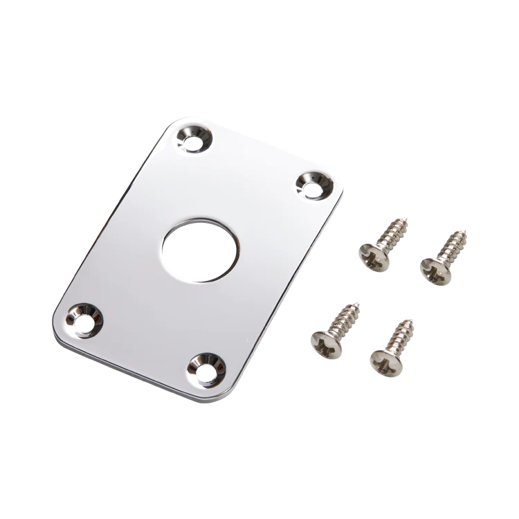 Gibson Explorer Metal Jack Plate, Chrome - Image 2