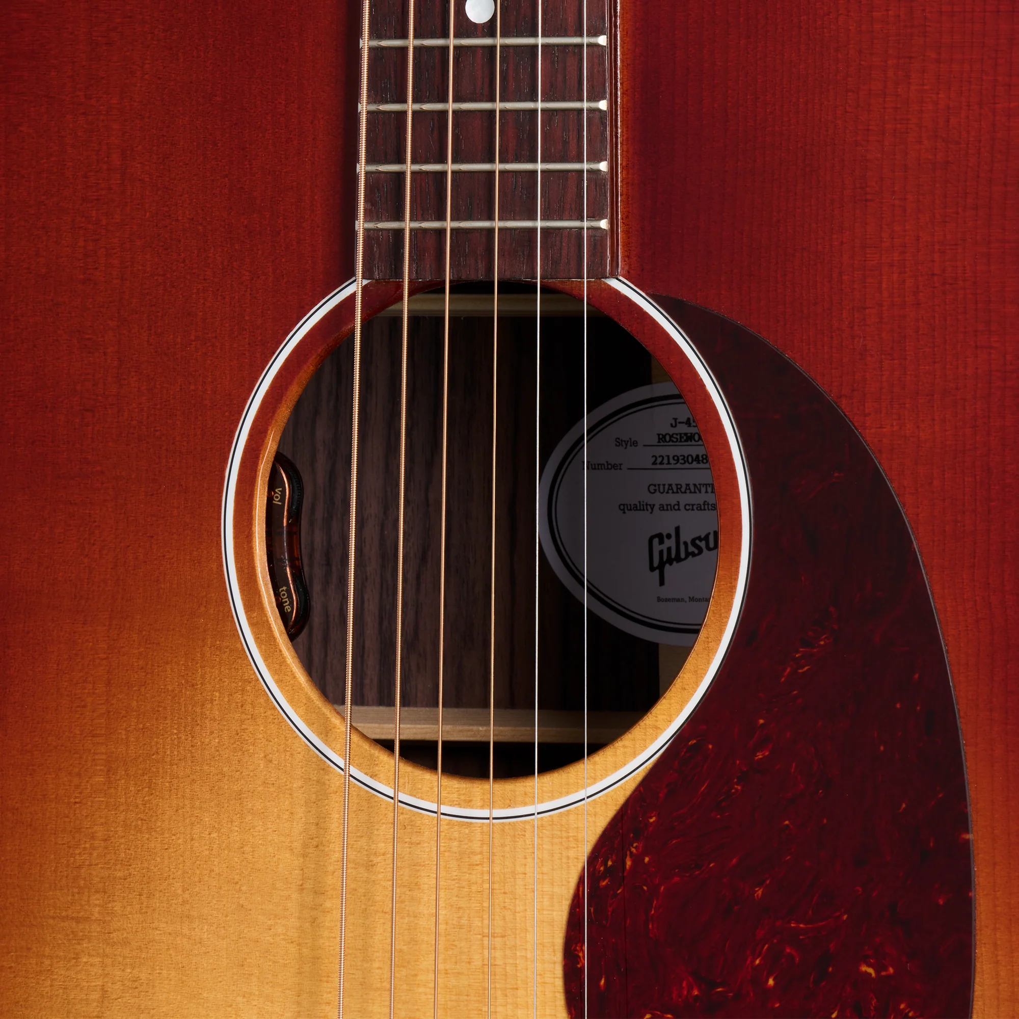 Gibson J-45 Standard Rosewood, Rosewood Burst - Image 7