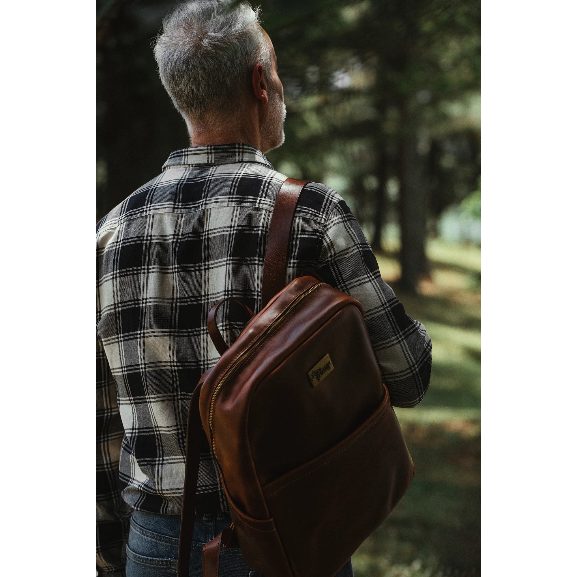 Lifton Leather Backpack, Brown - Image 7