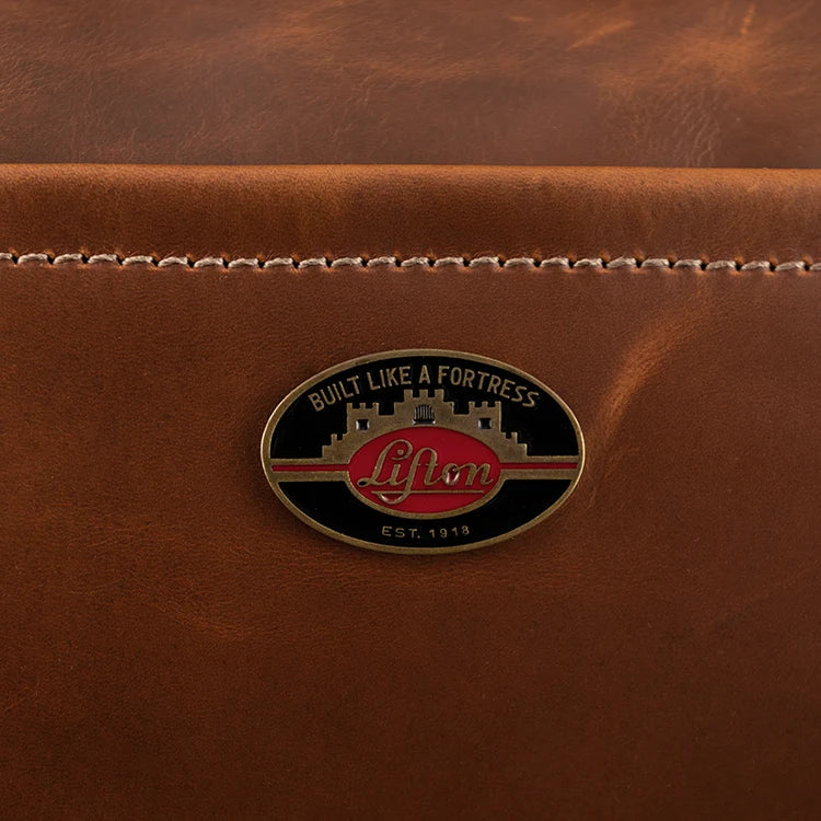 Lifton Leather Duffle Bag, Brown - Image 4