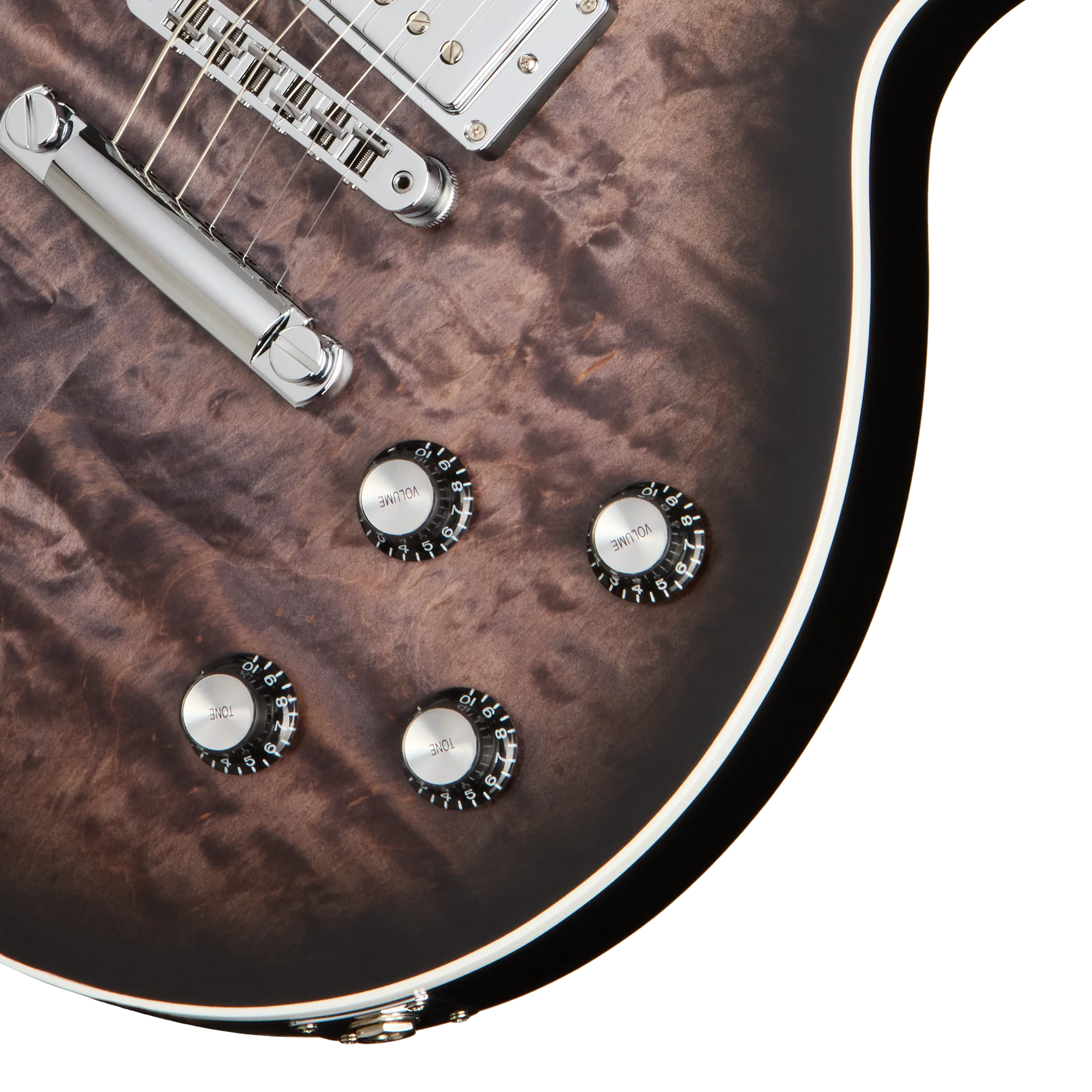 Gibson Mark Morton Les Paul Modern Quilt, Translucent Ebony Burst Satin - Image 8