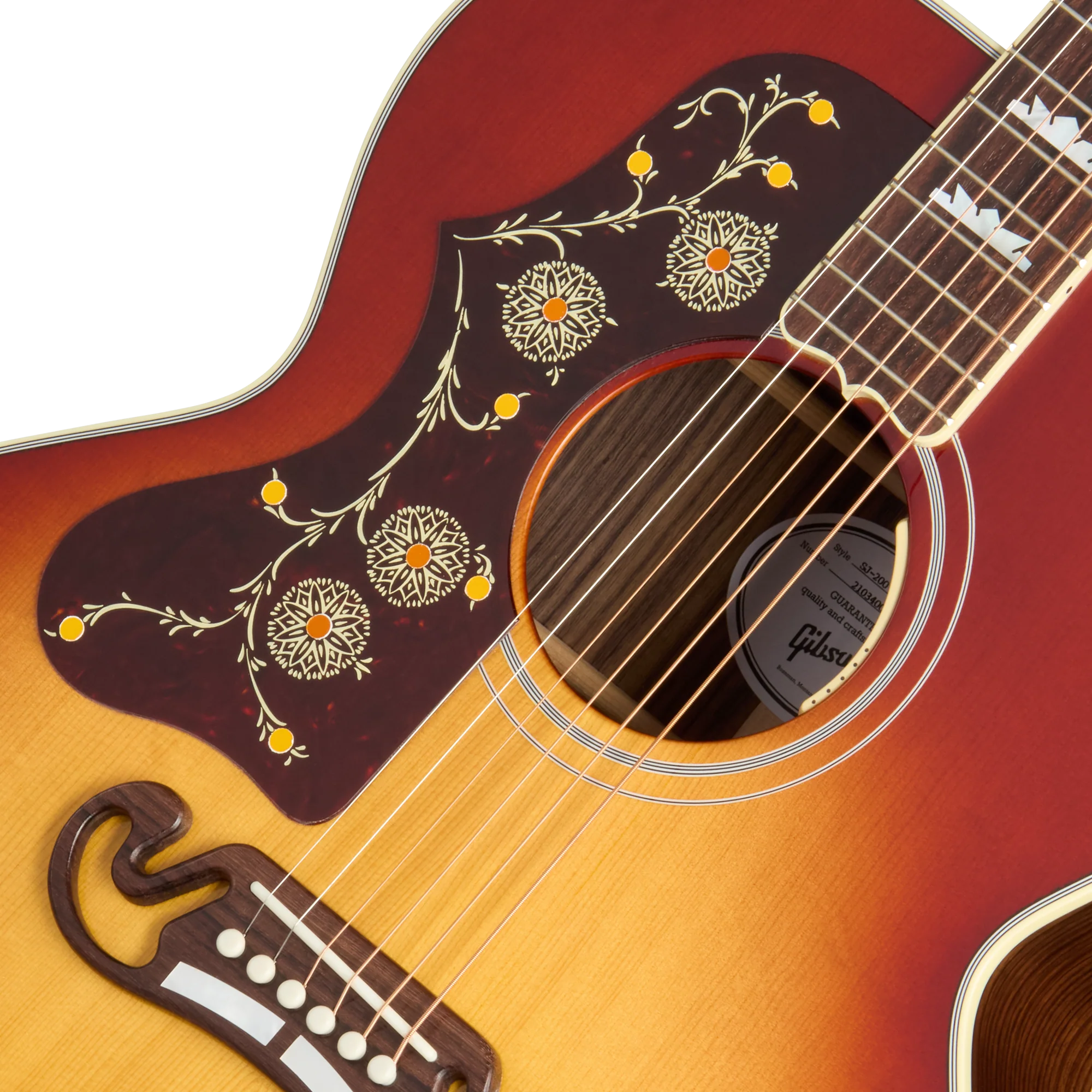 Gibson SJ-200 Standard Rosewood, Left-Handed, Rosewood Burst - Image 7