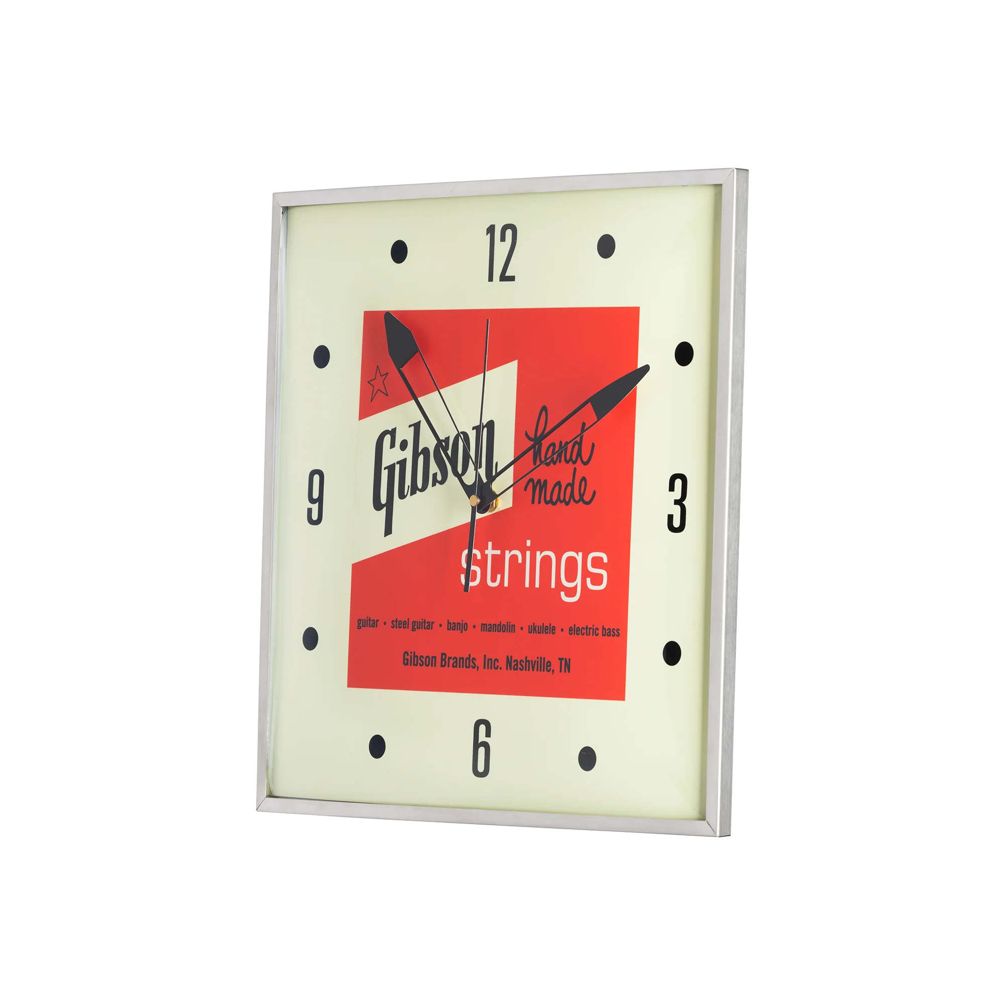 Gibson Vintage Lighted Wall Clock, Handmade Strings - Image 3