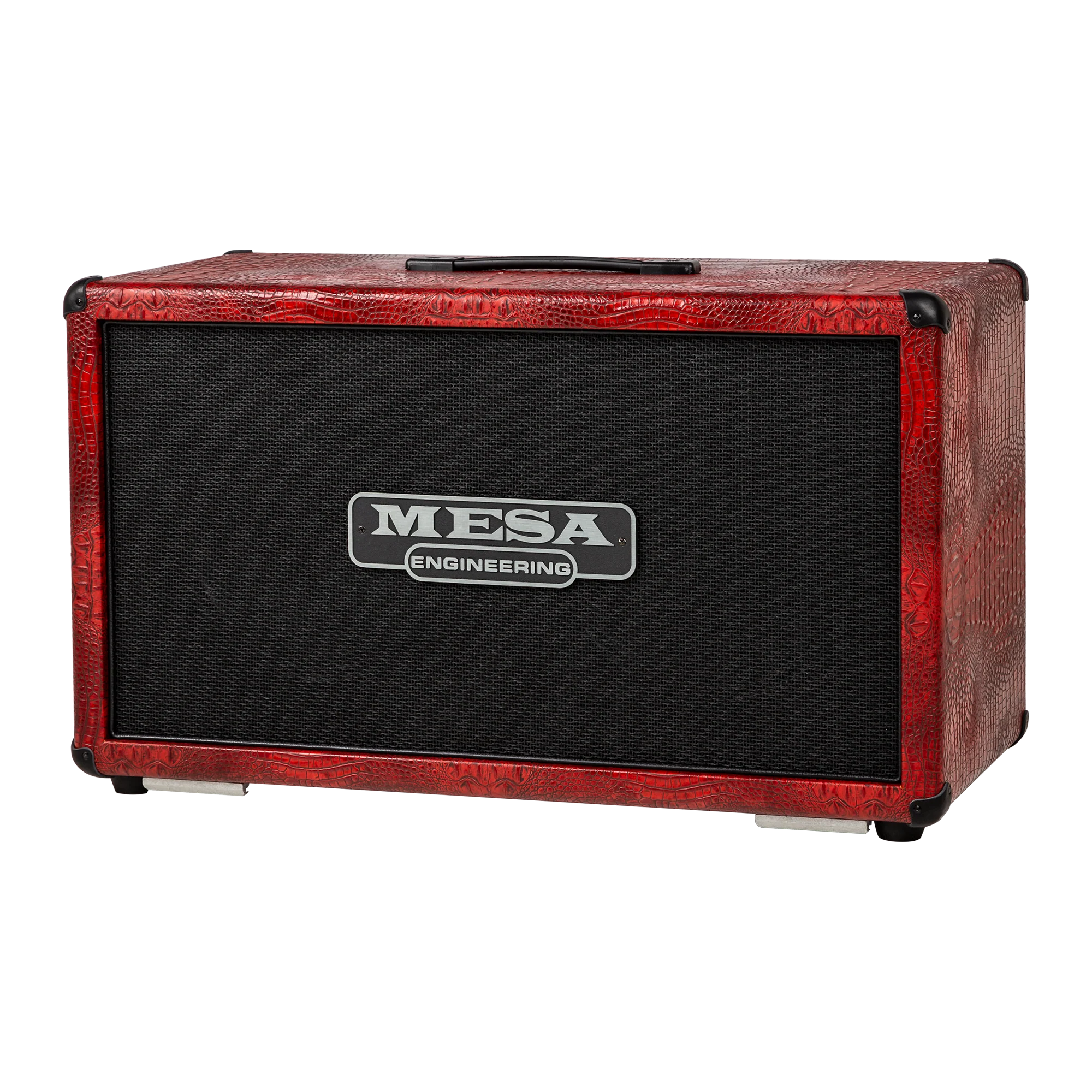 Mesa/Boogie Custom Configured 2X12 Horizontal Rectifier Cabinet, Antique Red King Crocodile - Image 4